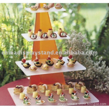 Orange Acrylic Triangular Display Stand